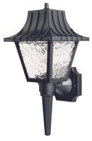 Liteco Black 1-Light 60W Exterior Wall Sconce with Clear Acrylic Glass 