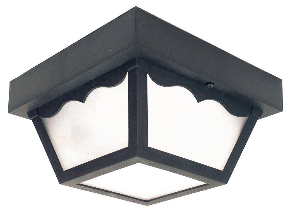 Liteco White/Black 1-Light Non-Metallic Outdoor Lighting 