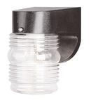 Liteco Black 1-Light 60W Exterior Wall Sconce with Clear Glass 