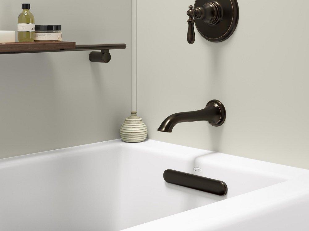 KOHLER White 60 x 32 in. Soaker Alcove Bathtub with Drain in White 