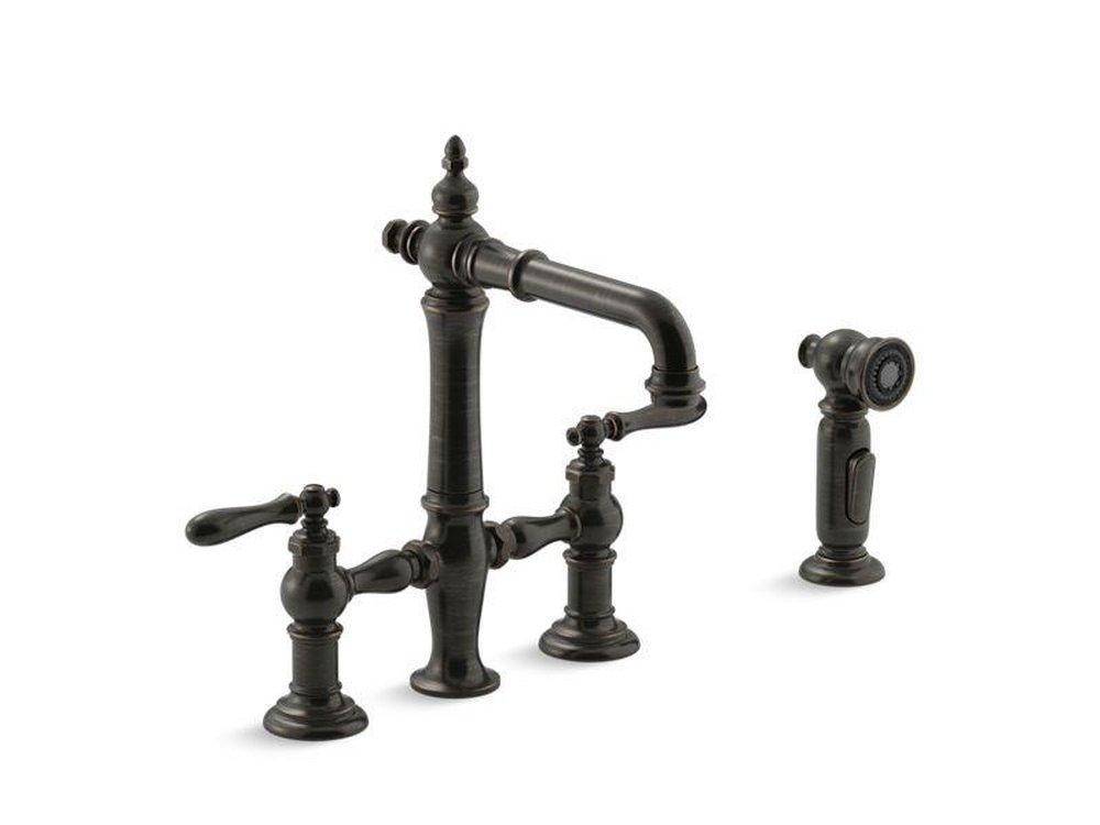 KOHLER Oil Rubbed Bronze Two Lever Handle Bar Faucet 