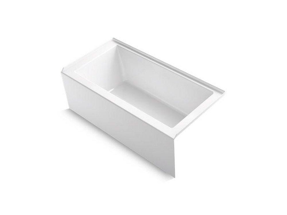 KOHLER White 60 x 30 in. Soaker Alcove Bathtub with Drain in White 