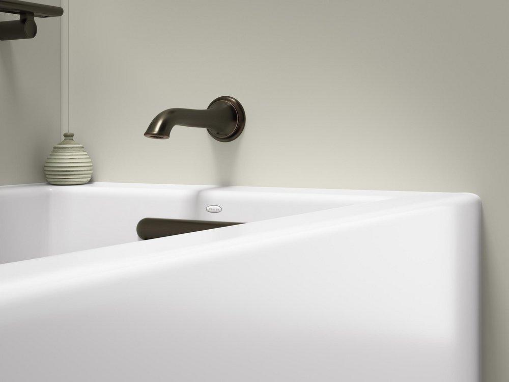 KOHLER White 60 x 30 in. Soaker Alcove Bathtub with Drain in White 