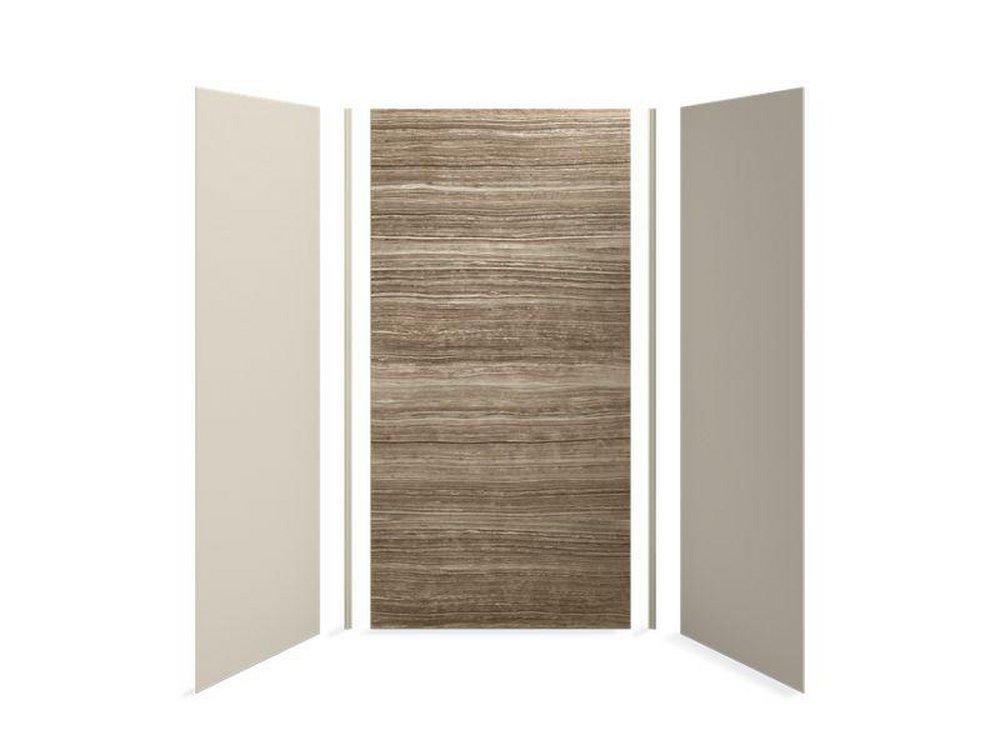 KOHLER Veincut in Sandbar 96 x 36 in. 3-Wall Alcove Shower Wall Kit 