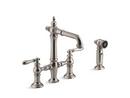 KOHLER Vibrant&reg; Stainless Two Lever Handle Bar Faucet 