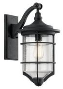 100W Medium Outdoor Wall Sconce in Distressed Black