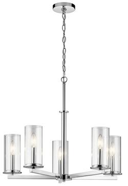 60W Candelabra Chandelier in Chrome