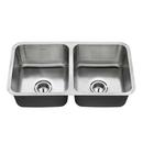 32 x 18 in. Stainless Steel Double Bowl Undermount Kitchen Sink - Drains Included