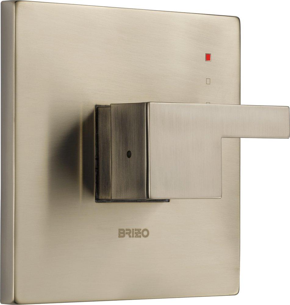 Brizo Brushed Nickel Tub and Shower Pressure Balancing Valve with Single Lever Handle 