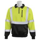ERB Safety Hi-Viz Lime W379 CL3 QUART ZIP PULLOVER HVLI 3X 