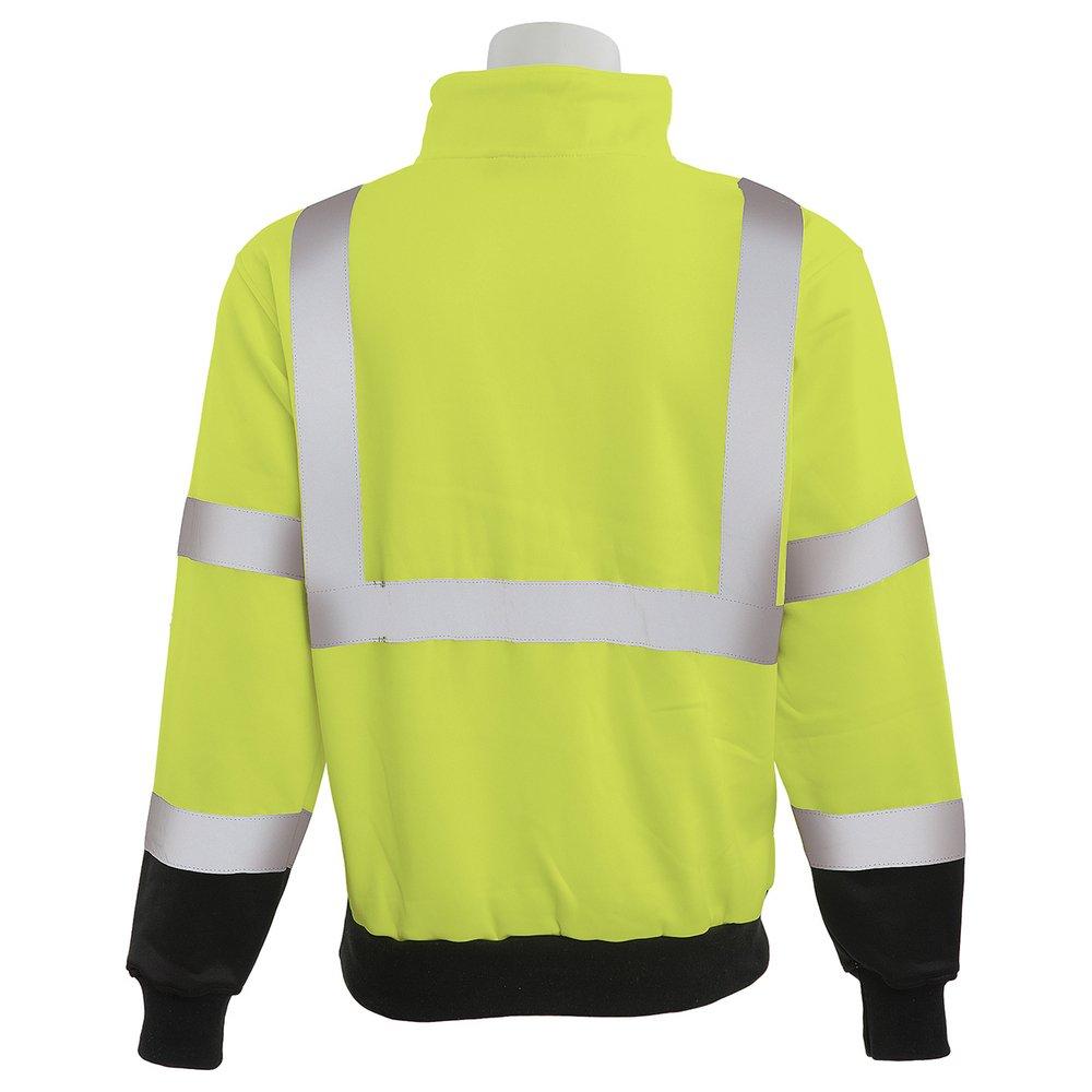 ERB Safety Hi-Viz Lime W379 CL3 QUART ZIP PULLOVER HVLI 3X 