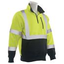ERB Safety Hi-Viz Lime W379 CL3 QUART ZIP PULLOVER HVLI 3X 