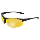 Black Frame Polycarbonate Safety Glasses with Sharpshooter Orange Lens