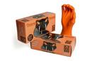 L Size Rubber Gloves in Orange 100 Pack