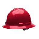 Full Brim Helmet with 4-Point Ratchet Suspension in Red