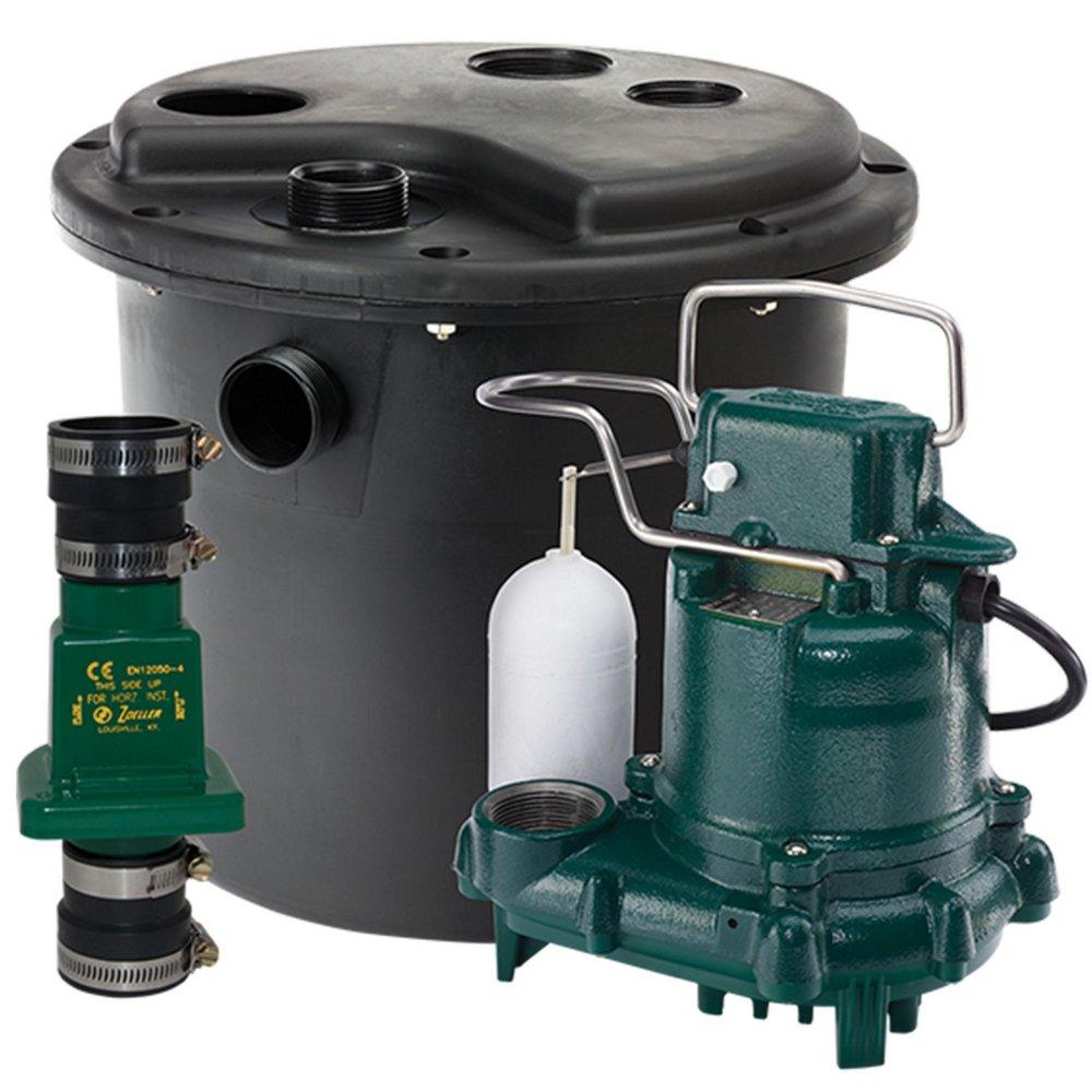 Zoeller Pump Co 9 ft. 115V Plastic Sewage Pump System 