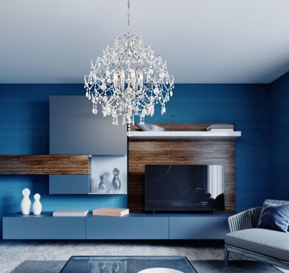 Minka Lavery Chrome 60W 8-Light Chandelier 