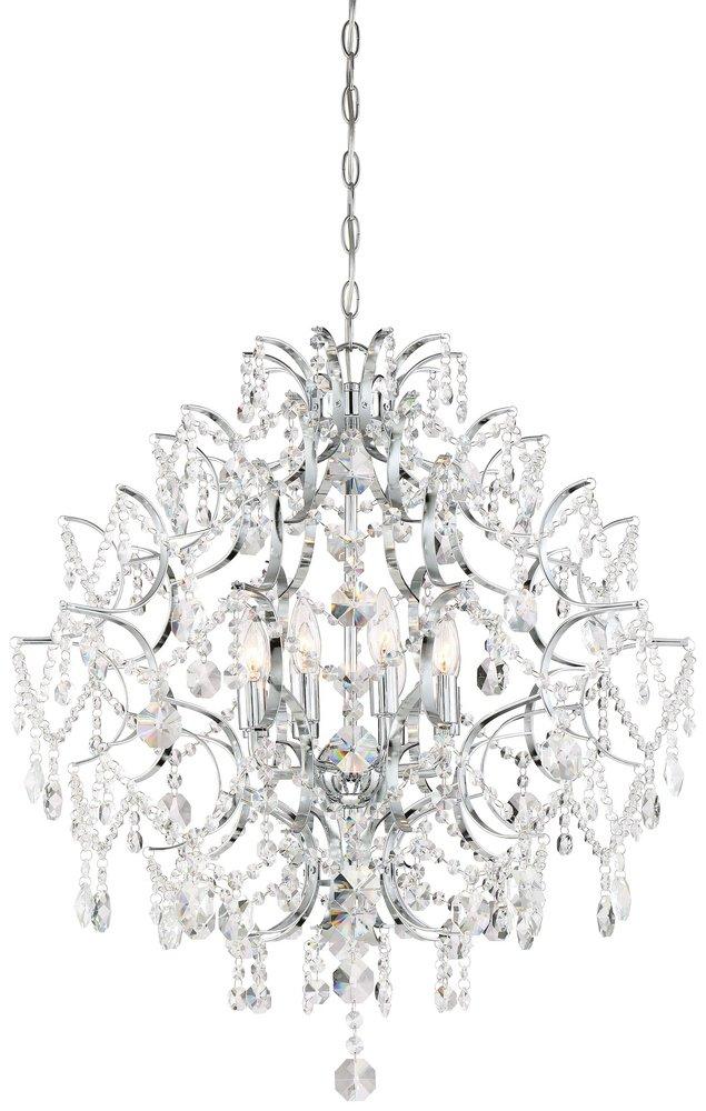 Minka Lavery Chrome 60W 8-Light Chandelier 