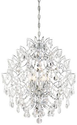 60W 6-Light Chandelier in Polished Chrome