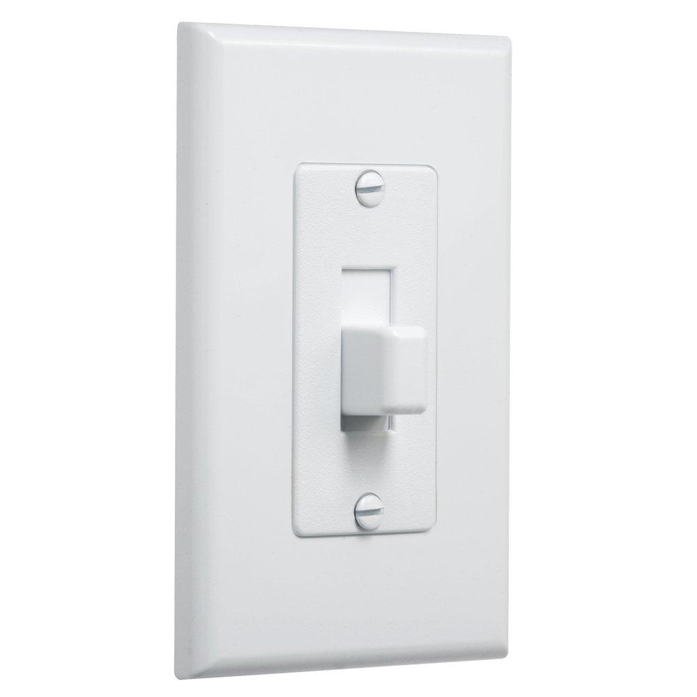 TayMac White Plastic Wallplate with Single Toggle Switch Cover-Up 5 Pack 