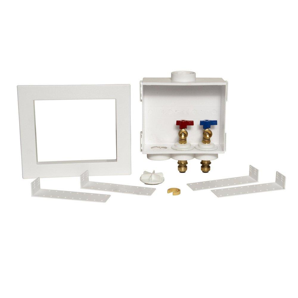 Oatey&reg; White Washing Machine Supply Box 