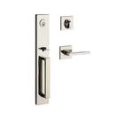 Handleset with Square Lever in Polished Nickel