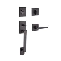 Handleset with Square Lever in Venetian Bronze