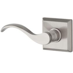 Half Dummy Left Handed Curve Lever in Satin Nickel