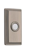 Rectangular Bell Button in Satin Nickel