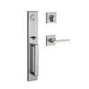 Handleset with Square Lever in Satin Nickel