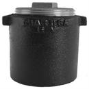 Black Spigot x FNPT Cast Iron Reducing Cleanout Ferrule with Plug 
