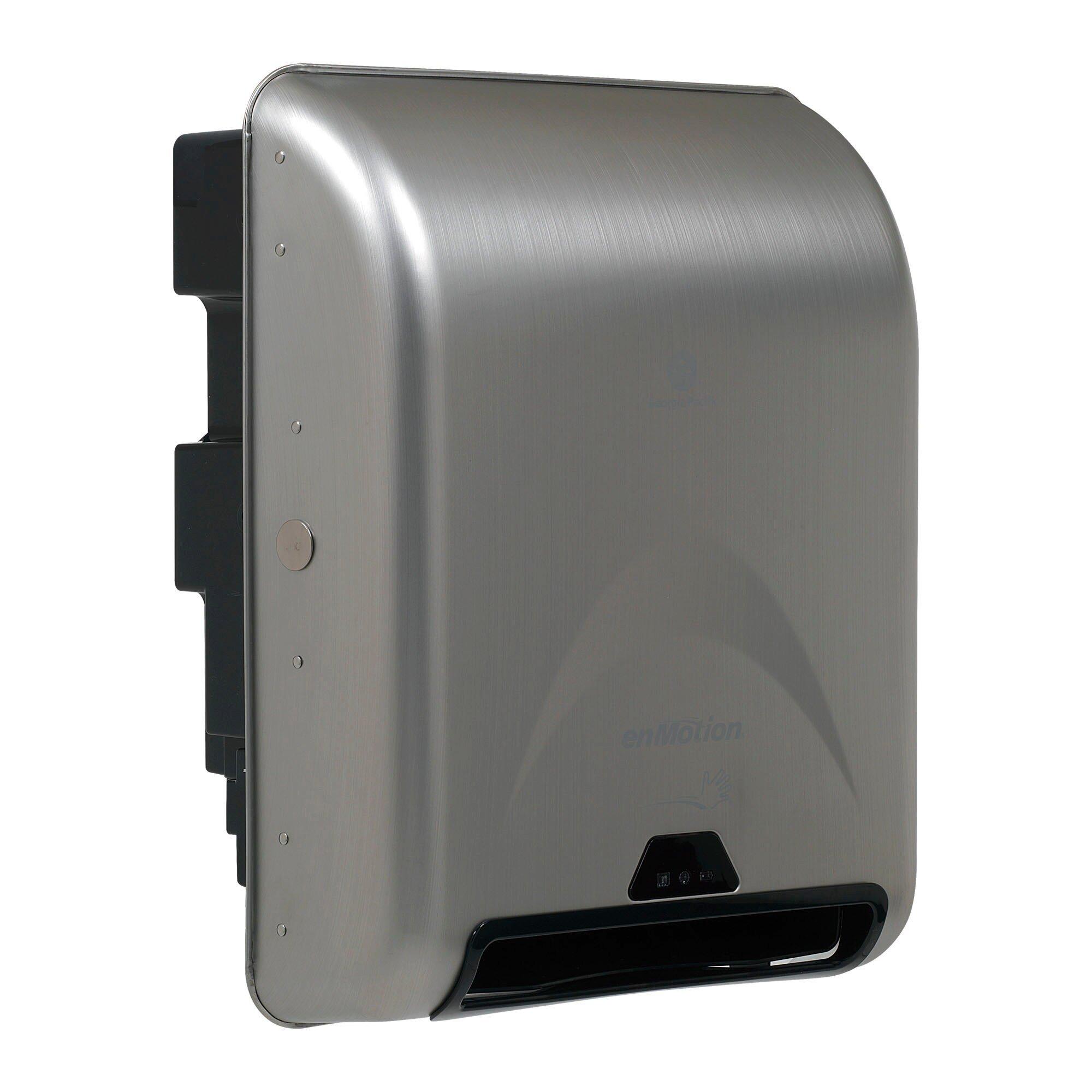Georgia-Pacific Silver Recessed Mount Stainless Steel Electric and Electronic Towel Dispenser 