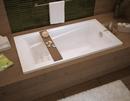 Maax US White 59-3/4 x 31-7/8 in. Soaker Alcove Bathtub with Drain in White 