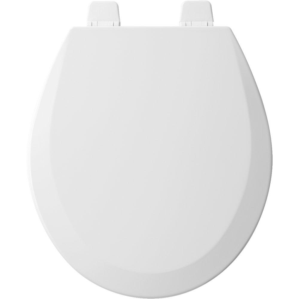 Church White Round Molded Wood Open Front Toilet Seat 