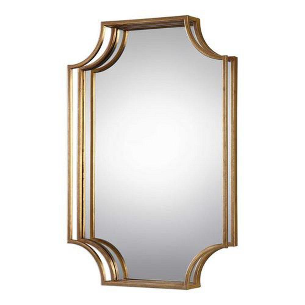 Uttermost Company Antique Gold Leaf 30 in. Rectangular Framed Mirror in Antique Gold Leaf 