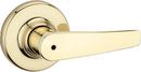 Bed and Bath Door Lever in Polished Brass