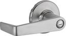 Privacy Lever Handle and Lock Set in Satin Chrome