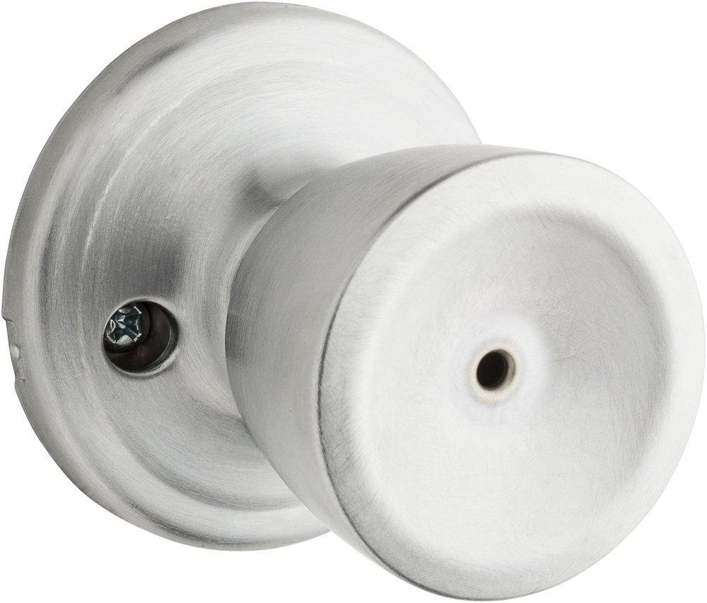 Kwikset Satin Chrome Bed and Bath Knob 