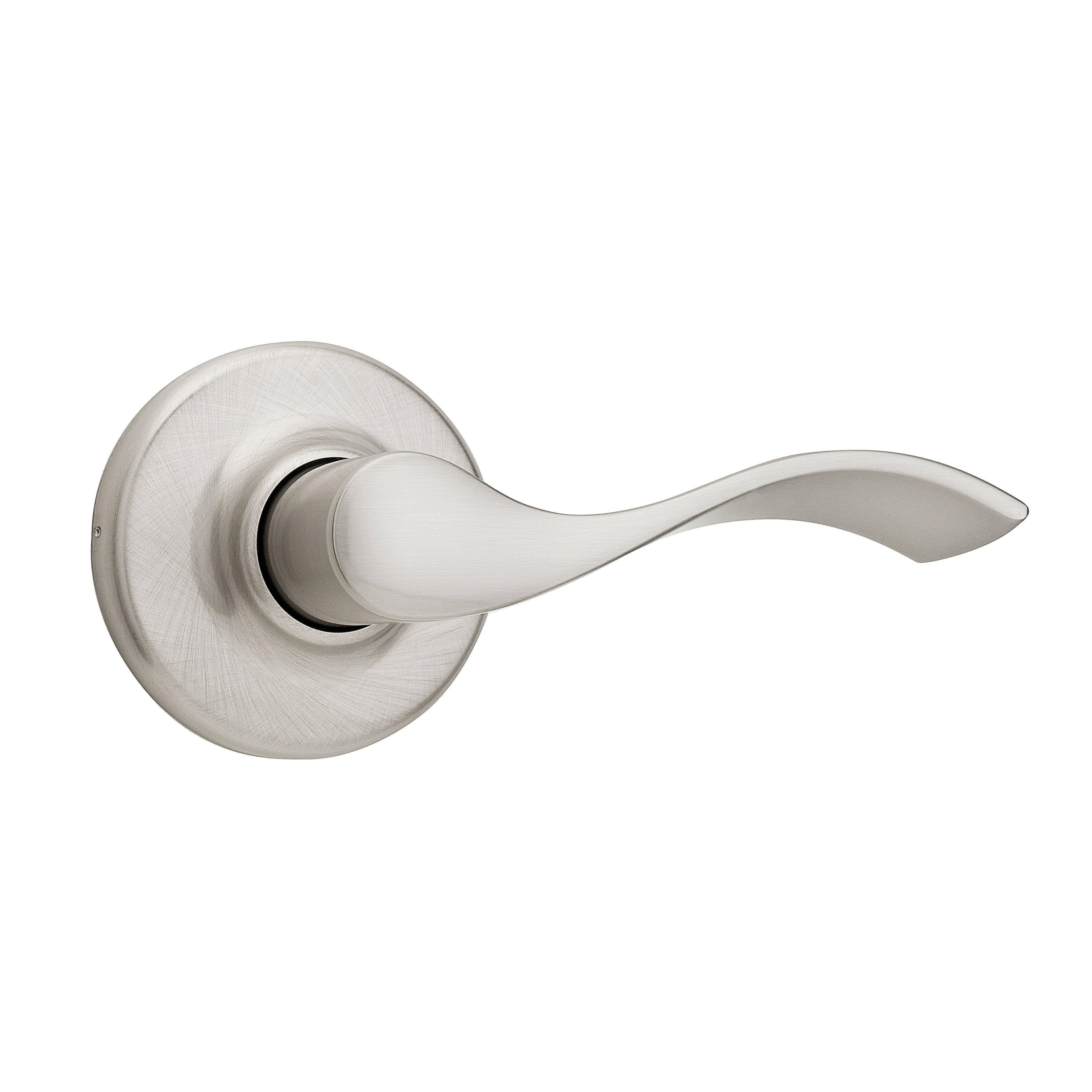 Kwikset Satin Nickel 1-15/16 in. Passage Lever 