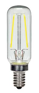 SATCO Clear/Warm White T6 Dimmable LED Light Bulb with Candelabra Base 