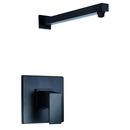 2.5 gpm Shower Only Trim Kit with Single Lever Handle in Satin Black