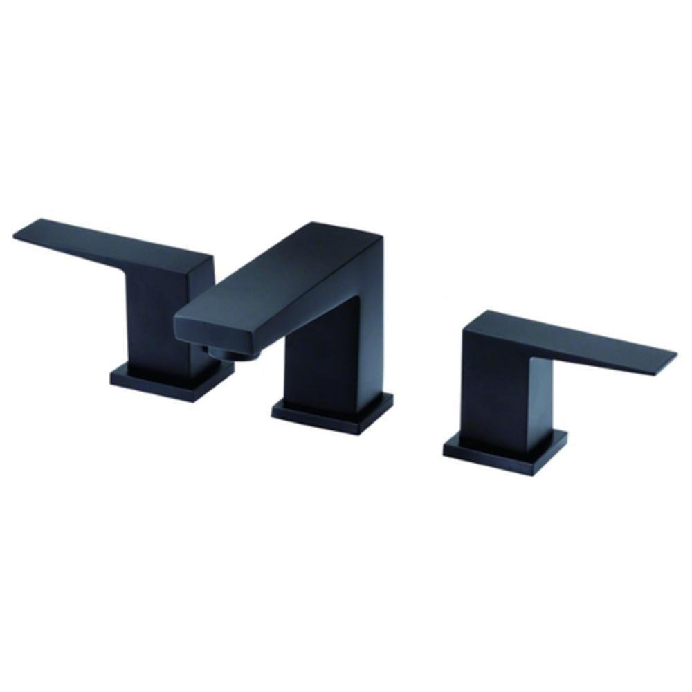 Gerber Plumbing Satin Black Two Handle Widespread Bathroom Sink Faucet 