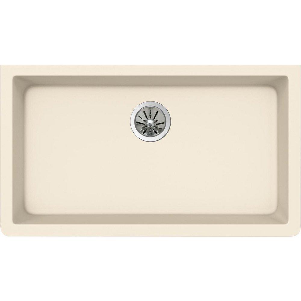 Elkay Parchment 33 x 18-7/16 in. No Hole Composite Single Bowl Undermount Kitchen Sink 