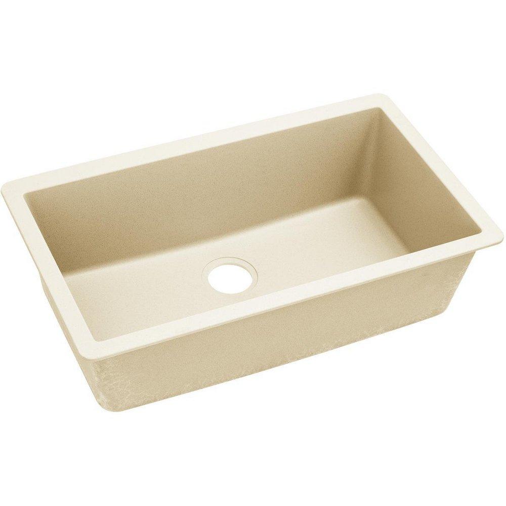 Elkay Parchment 33 x 18-7/16 in. No Hole Composite Single Bowl Undermount Kitchen Sink 