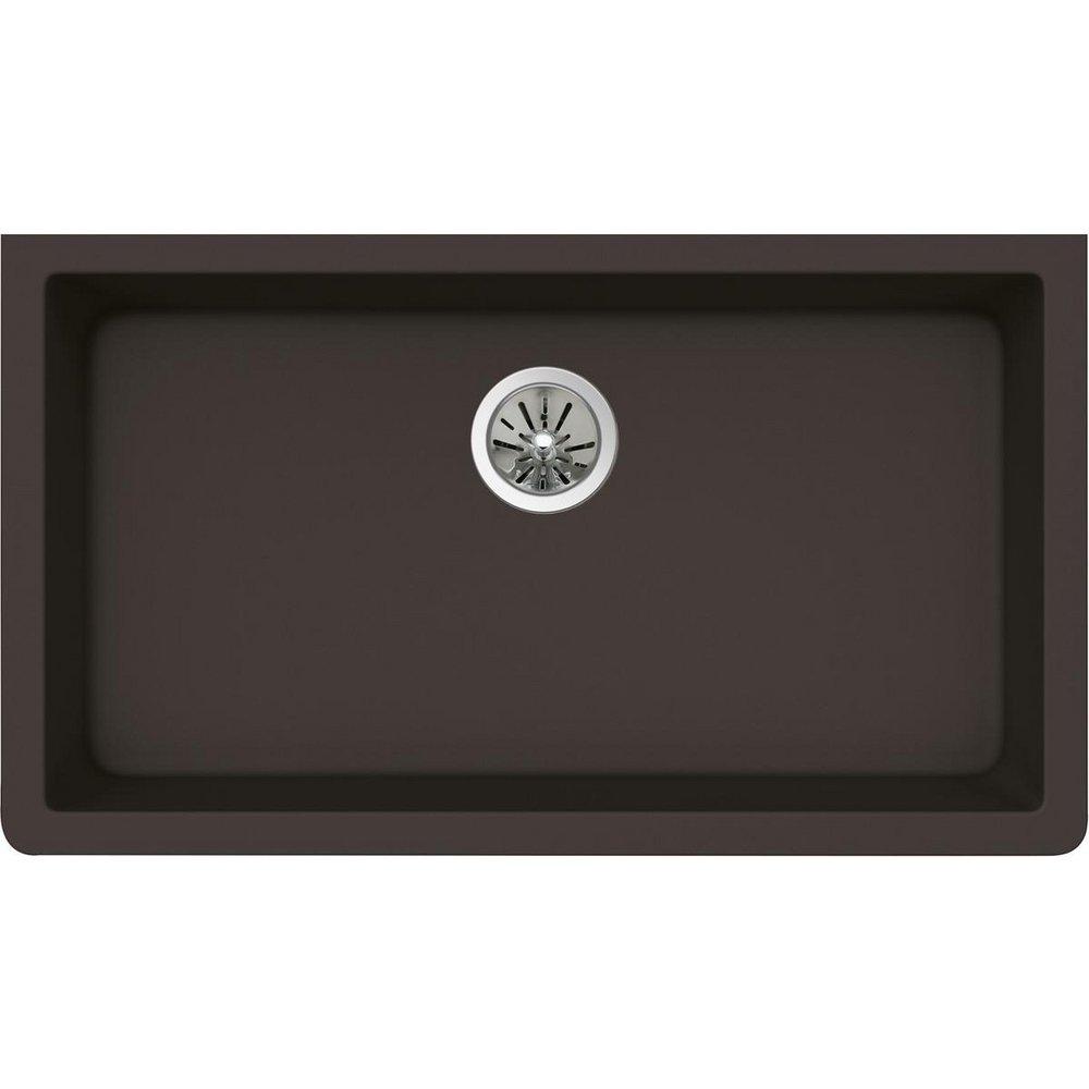Elkay Chestnut 33 x 18-7/16 in. No Hole Composite Single Bowl Undermount Kitchen Sink 