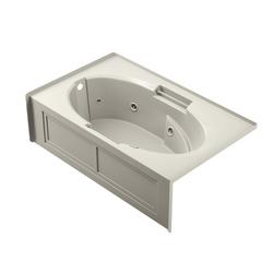 26 in. Low Profile Toe Tap Drain in Brushed Nickel