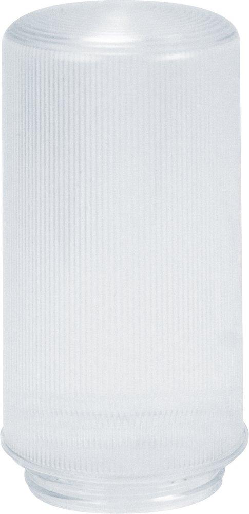 Crown Plastics Clear 4 in. Threaded Ribbed Acrylic Cylinder Shade 