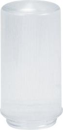 Crown Plastics Clear 4 in. Threaded Ribbed Acrylic Cylinder Shade 