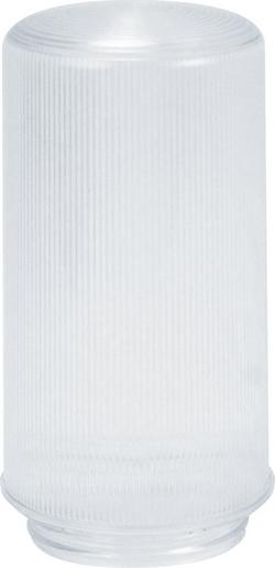 4 in. Threaded Ribbed Acrylic Cylinder Shade in Clear