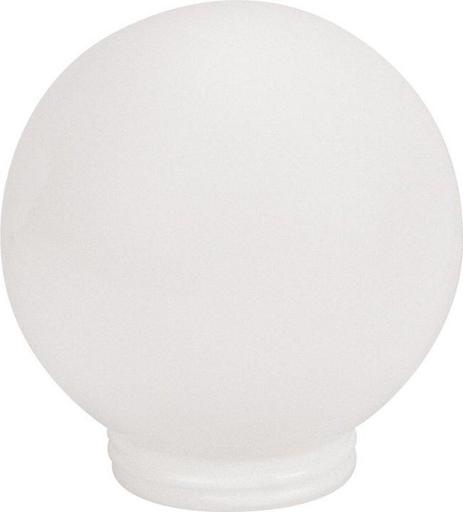 Crown Plastics White 6 in. Flush Fitter Threaded Acrylic Shade Globe 